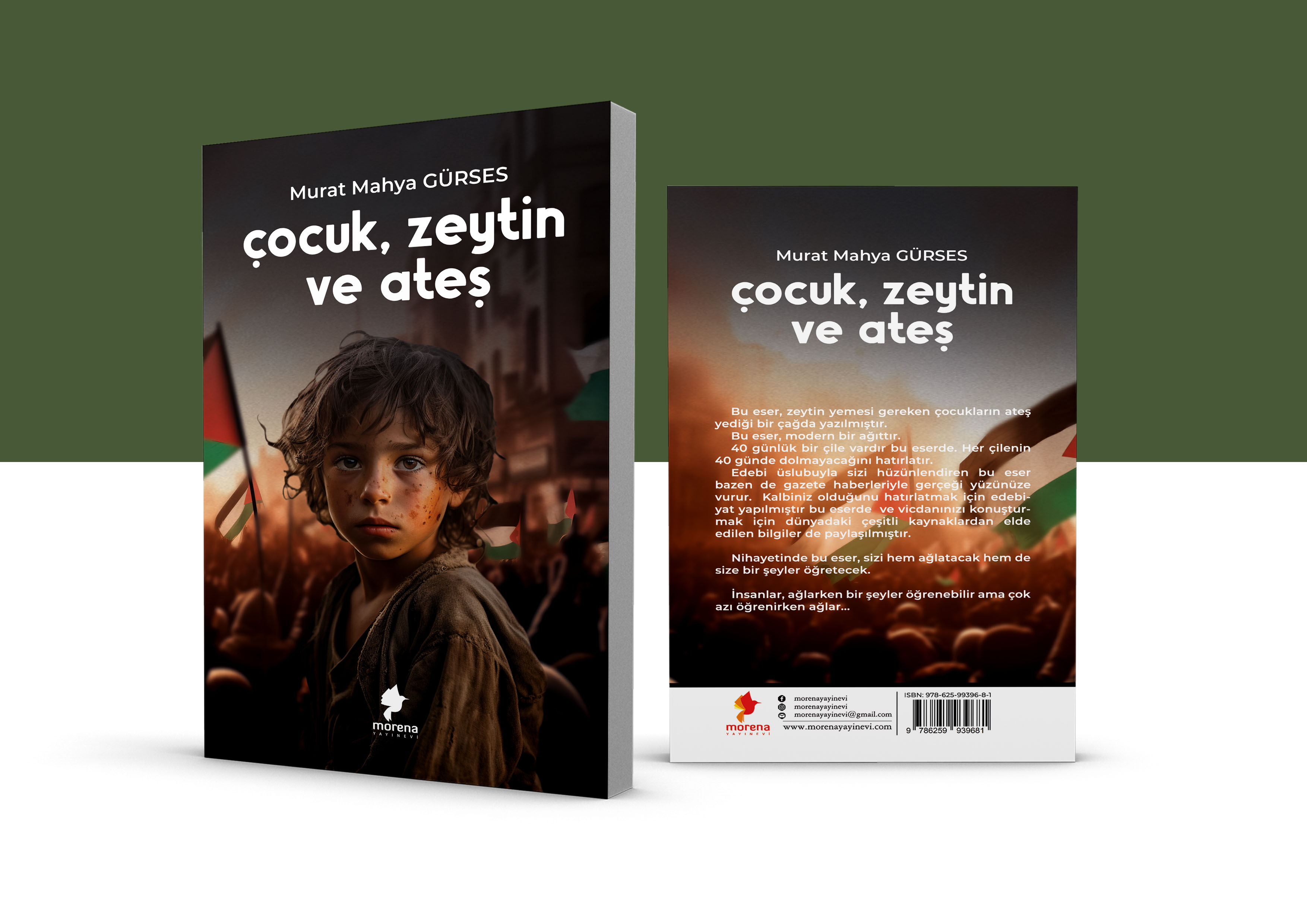 Çocuk, Zeytin ve Ateş | Kitap Kapak Tasarımı